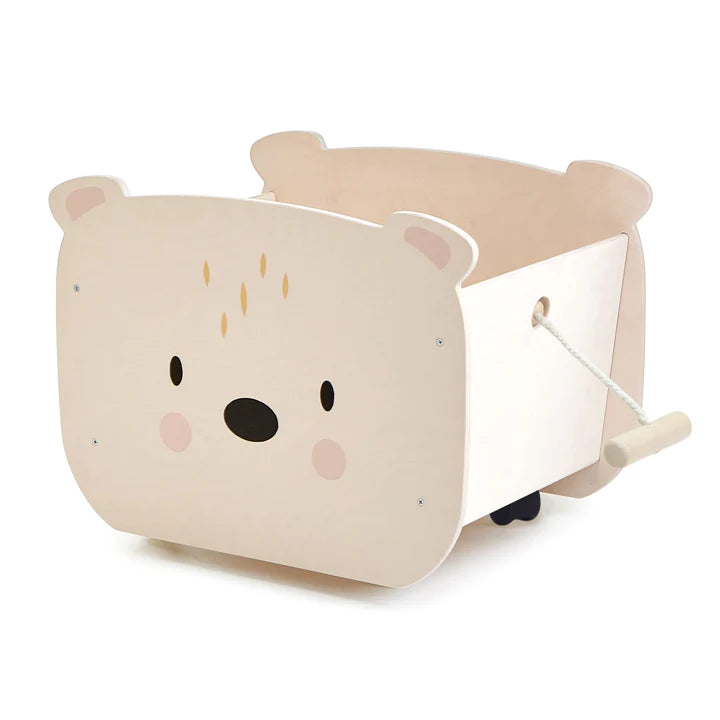 PULL ALONG BEAR CART