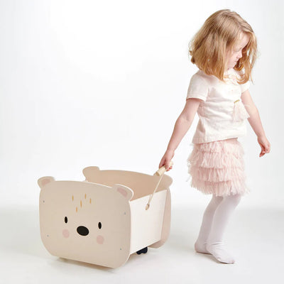 PULL ALONG BEAR CART