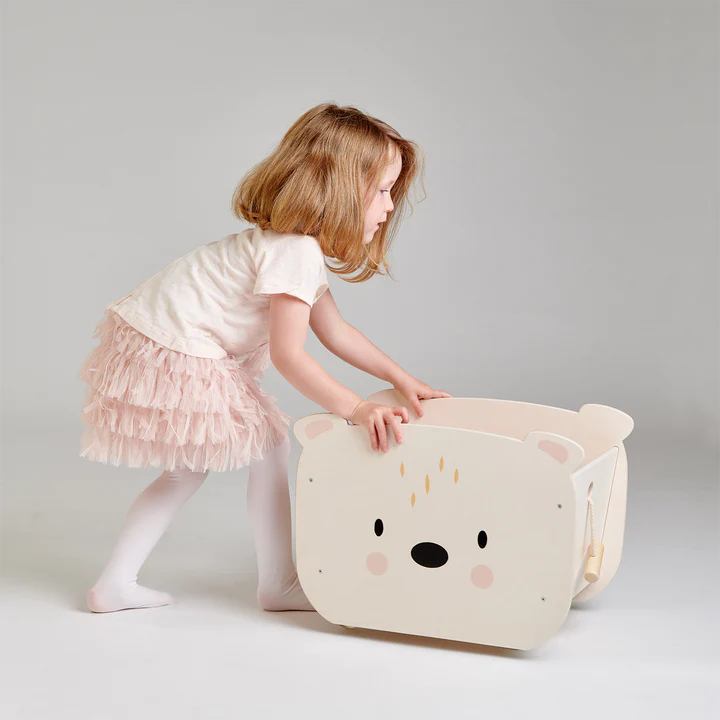 PULL ALONG BEAR CART