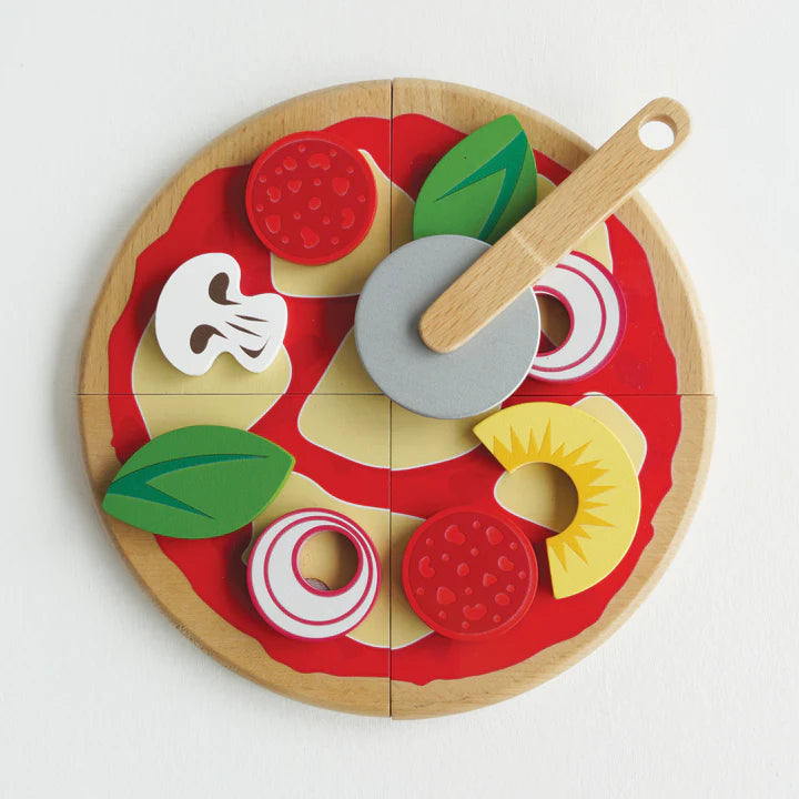 WOODEN PIZZA & TOPPINGS