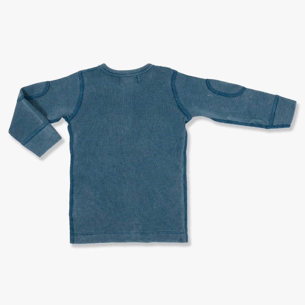 VINTAGE BLUE WAFFLE LONG SLEEVE TEE