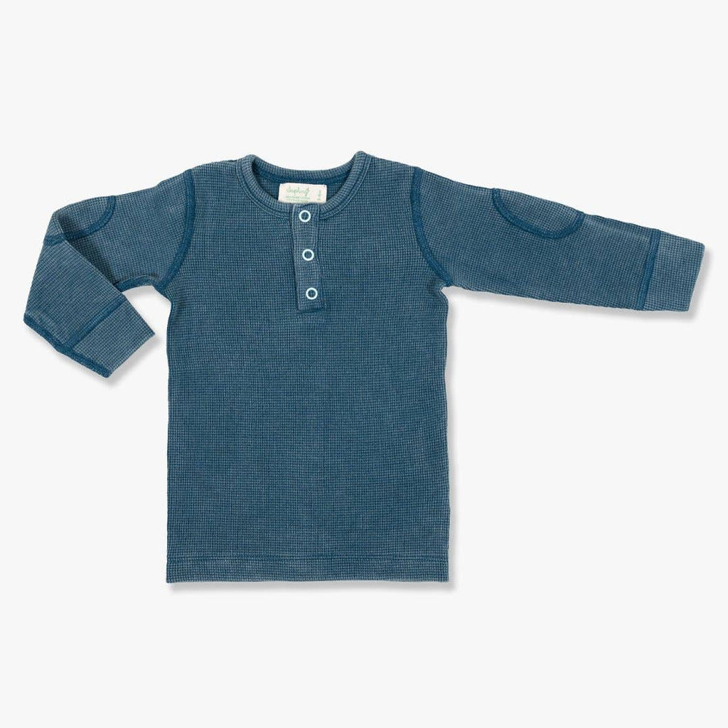 VINTAGE BLUE WAFFLE LONG SLEEVE TEE