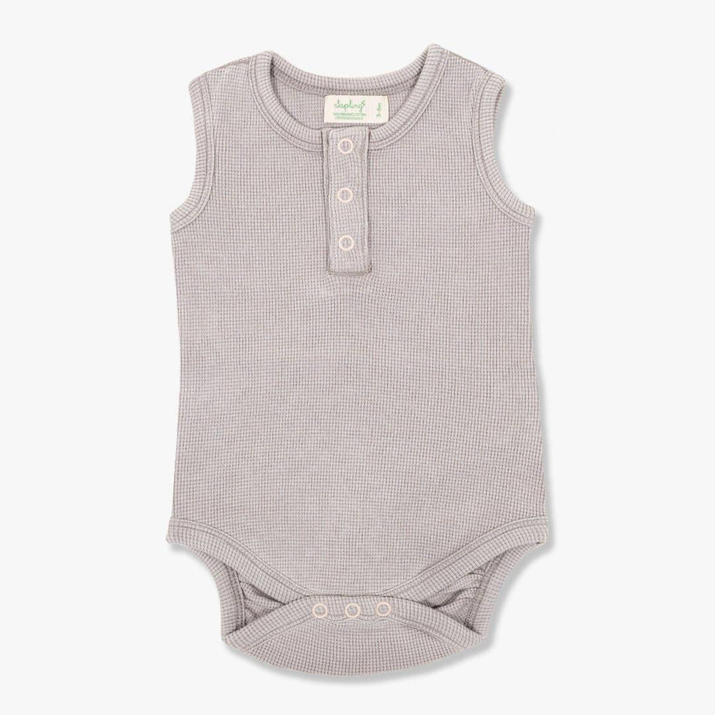 VINTAGE GREY WAFFLE TANK BODYSUIT