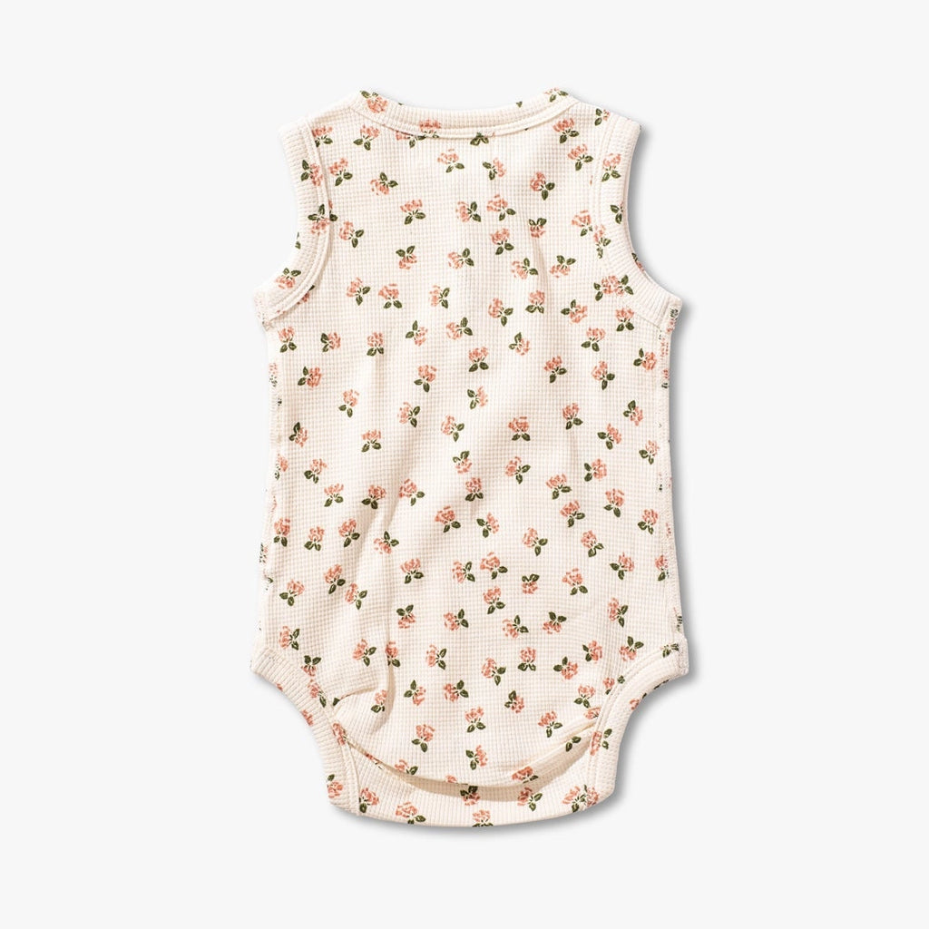 WINTER BOUQUET WAFFLE TANK BODYSUIT