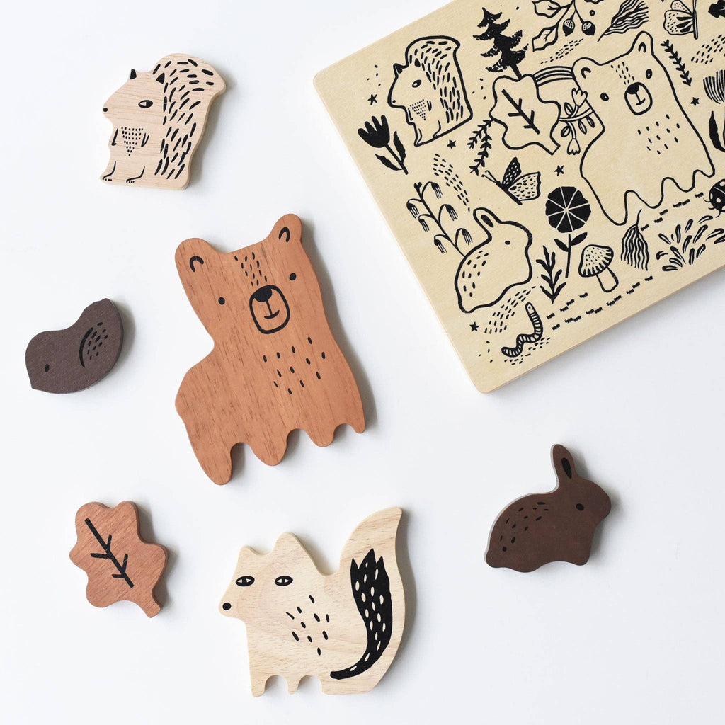 WOODEN TRAY PUZZLE - WOODLAND ANIMALS - 2ND EDITION