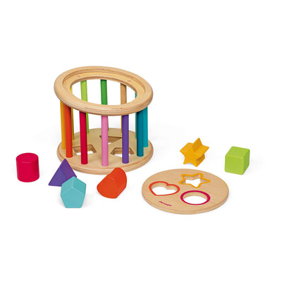 WOOD SHAPE SORTER DRUM