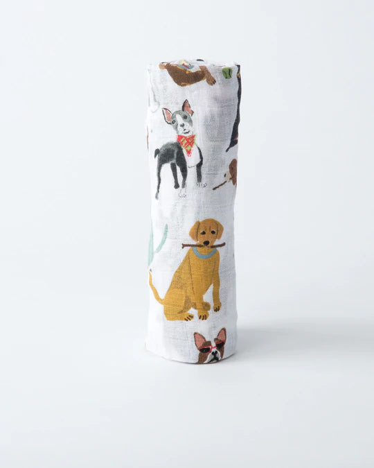 Cotton Muslin Swaddle Blanket - Woof