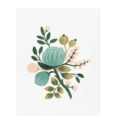 BLUE BOTANICAL ART PRINT