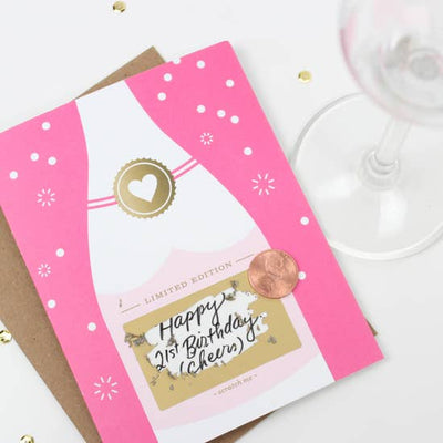 FUCHSIA BUBBLY SCRATCH-OFF CARD