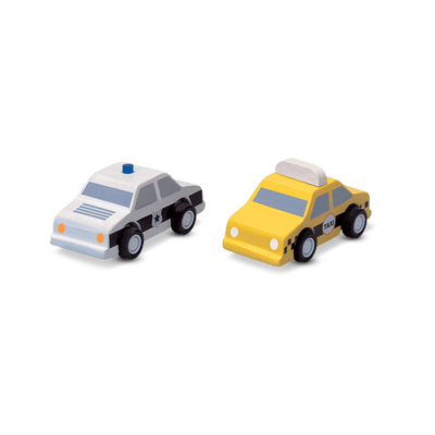 CITY TAXI AND POLICE CAR