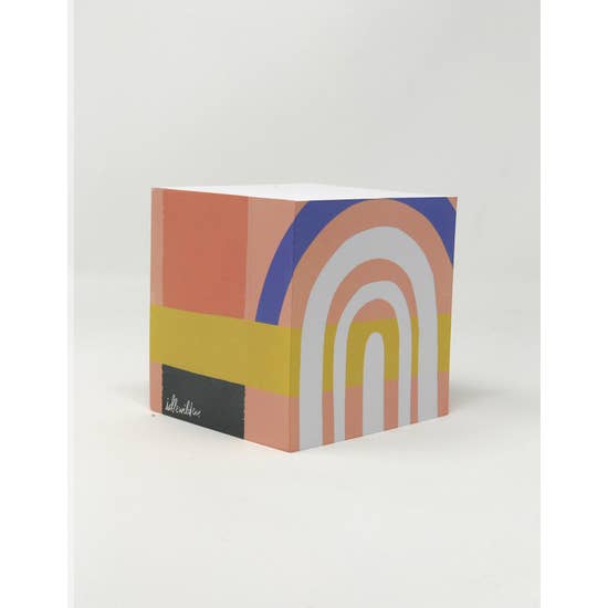 COLOR BLOCK STICKY NOTE CUBE
