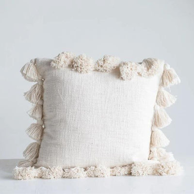 COTTON TASSEL PILLOW