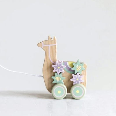 WOOD LLAMA PULL TOY