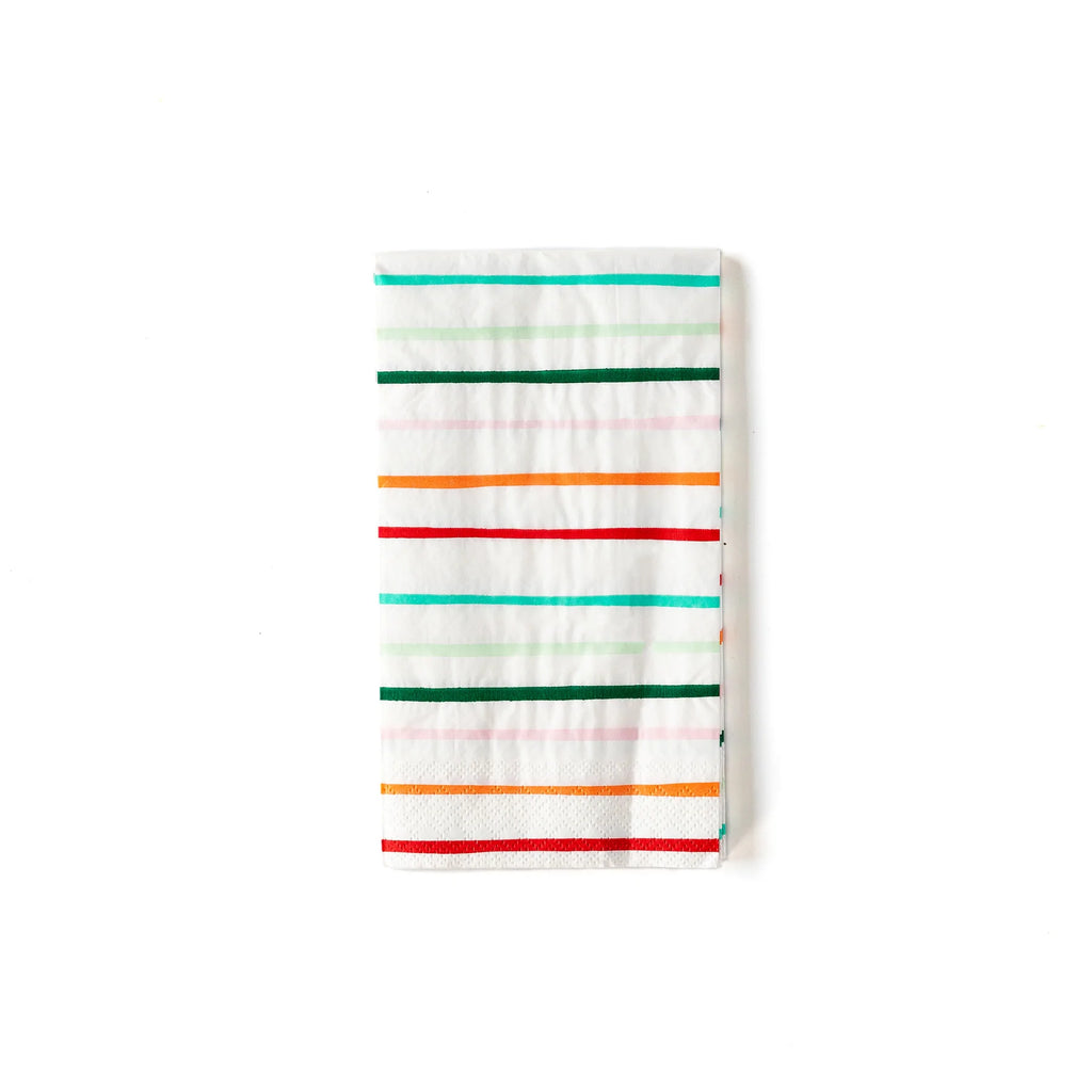 BRIGHT STRIPED WHIMSICAL DINNER NAPKINS - 24CT