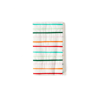 BRIGHT STRIPED WHIMSICAL DINNER NAPKINS - 24CT