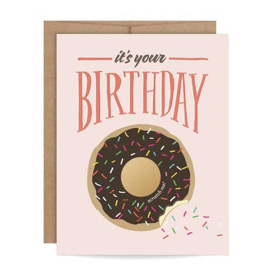 BIRTHDAY DONUT SCRATCH-OFF CARD