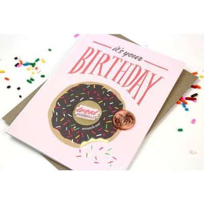 BIRTHDAY DONUT SCRATCH-OFF CARD