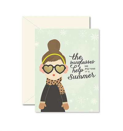 WINTER SUNGLASSES GREETING CARD