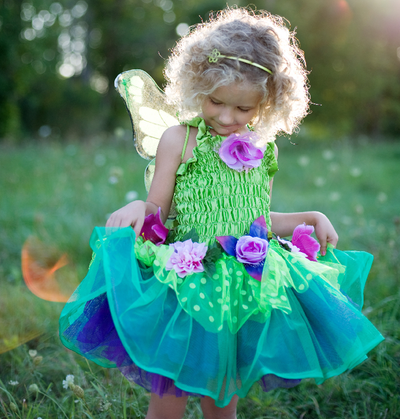 FAIRY BLOOMS DELUXE DRESS WITH WINGS