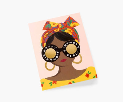 SCARF BIRTHDAY GIRL CARD