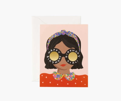 HEADBAND BIRTHDAY GIRL CARD