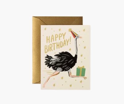 OSTRICH BIRTHDAY CARD