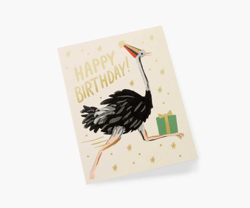 OSTRICH BIRTHDAY CARD