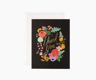 GARDEN PARTY WREATH THANK YOU CARD