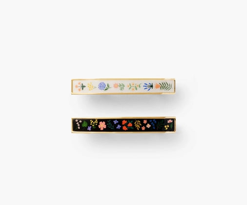 MENAGERIE GARDEN SET OF 2 ENAMEL HAIR CLIPS