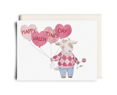 HEART BALLOONS VALENTINE CARD