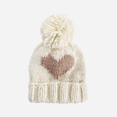 HEART BEANIE - BLUSH