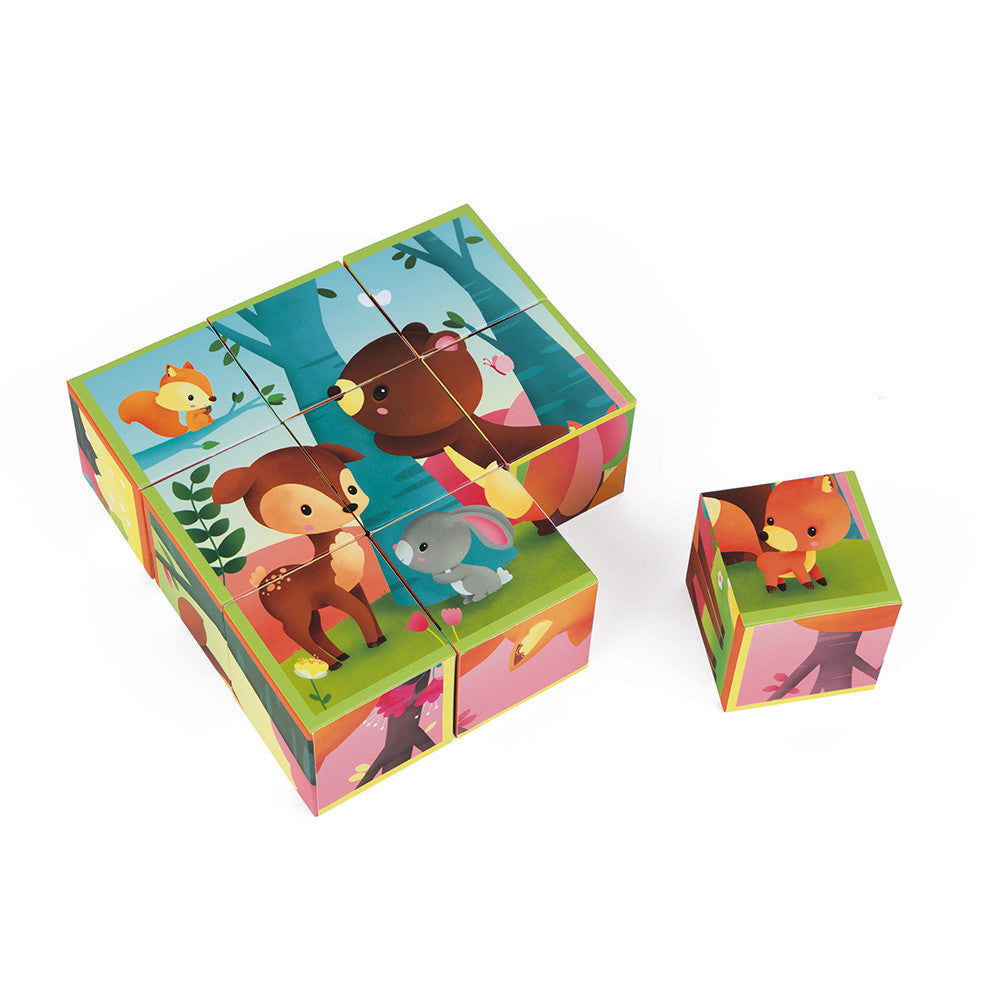 KUBKID - 9 BLOCKS - FOREST ANIMALS