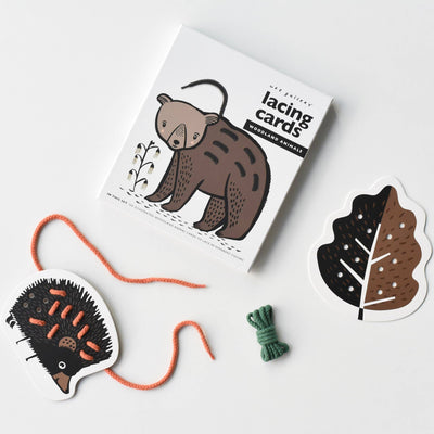 WOODLAND ANIMAL LACING CARDS