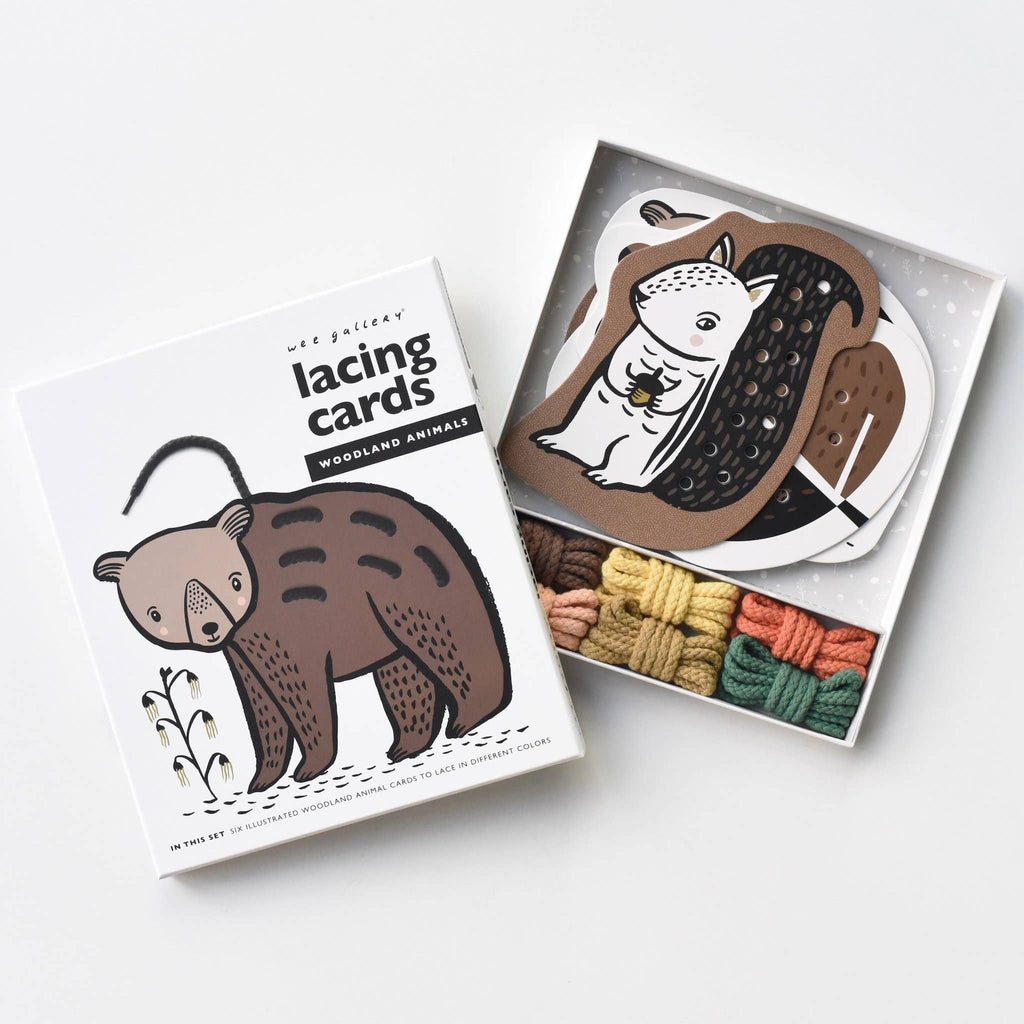 WOODLAND ANIMAL LACING CARDS