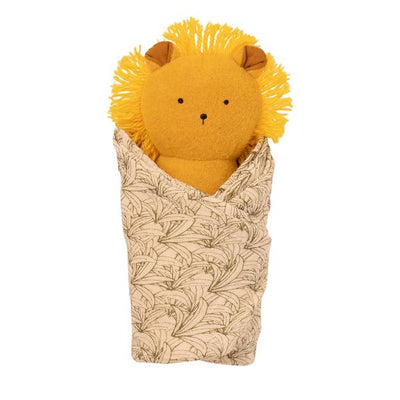 LION RATTLE + BURP CLOTH