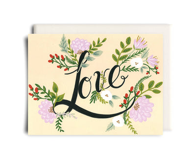 LOVE FLOWERS ANNIVERSARY CARD