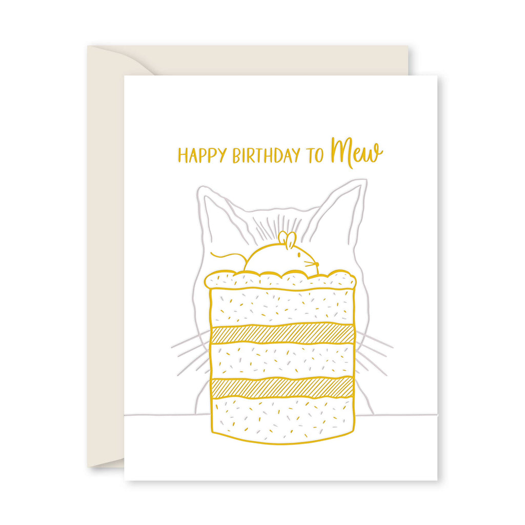 HAPPY BIRTHDAY TO MEW GREETING CARD
