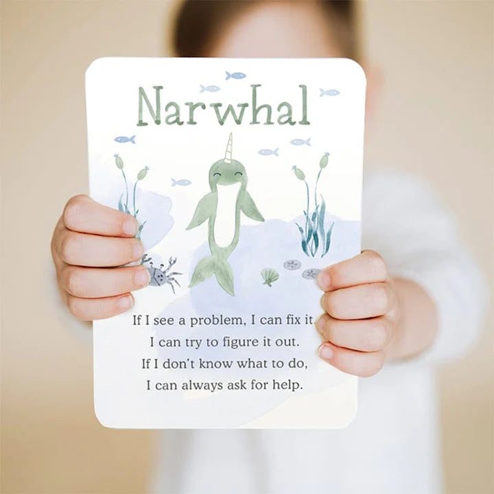 SEA FOAM NARWHAL SNUGGLER - GROWTH MINDSET
