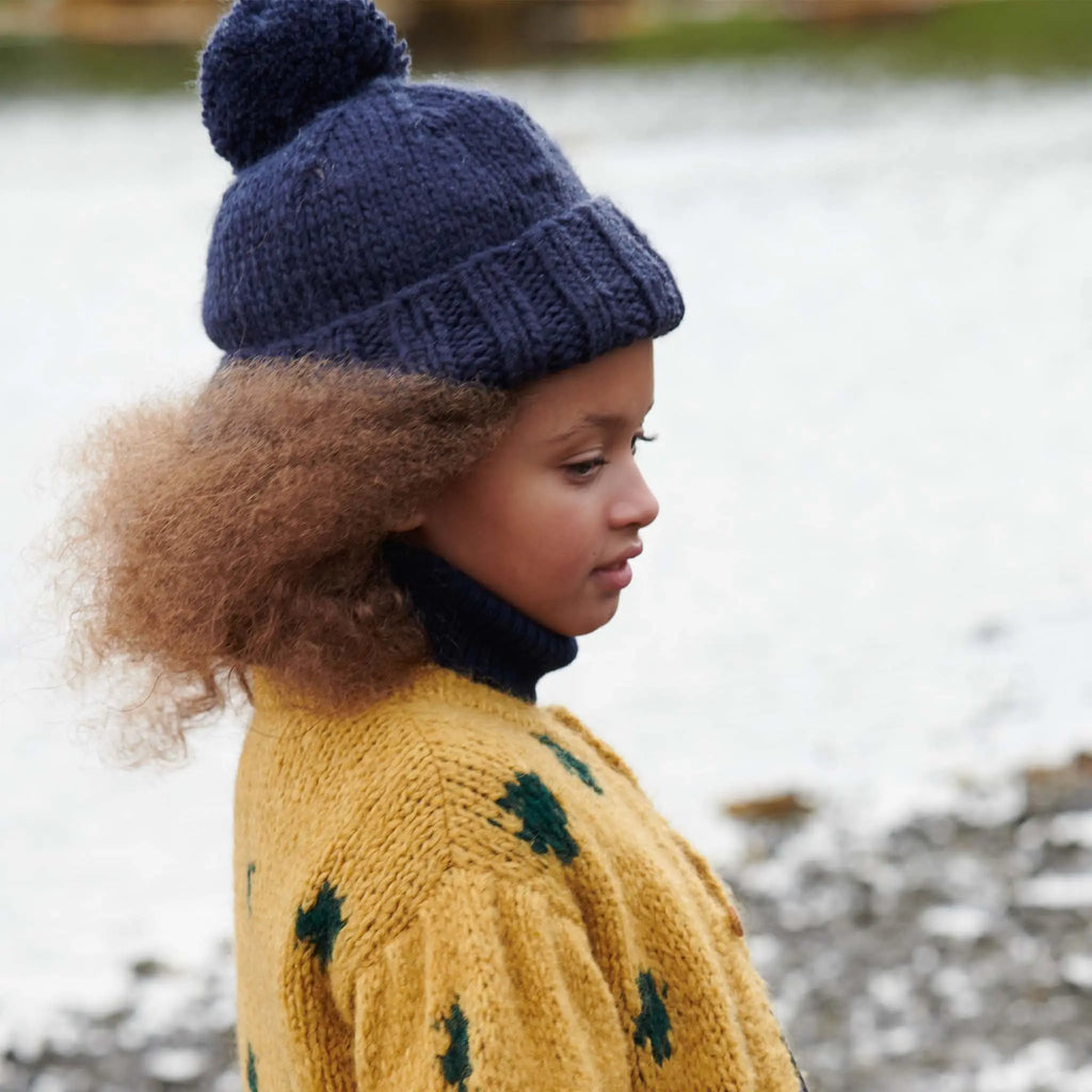 CLASSIC POM HAT - NAVY