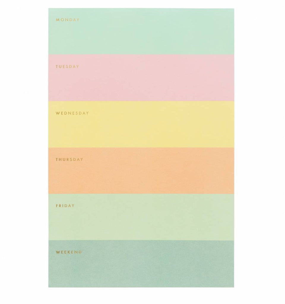 COLOR BLOCK WEEKLY MEMO NOTEPAD