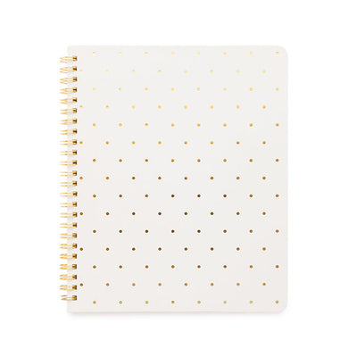 Sugar Paper Notebook - Perfect Dot Spiral Gold Binder