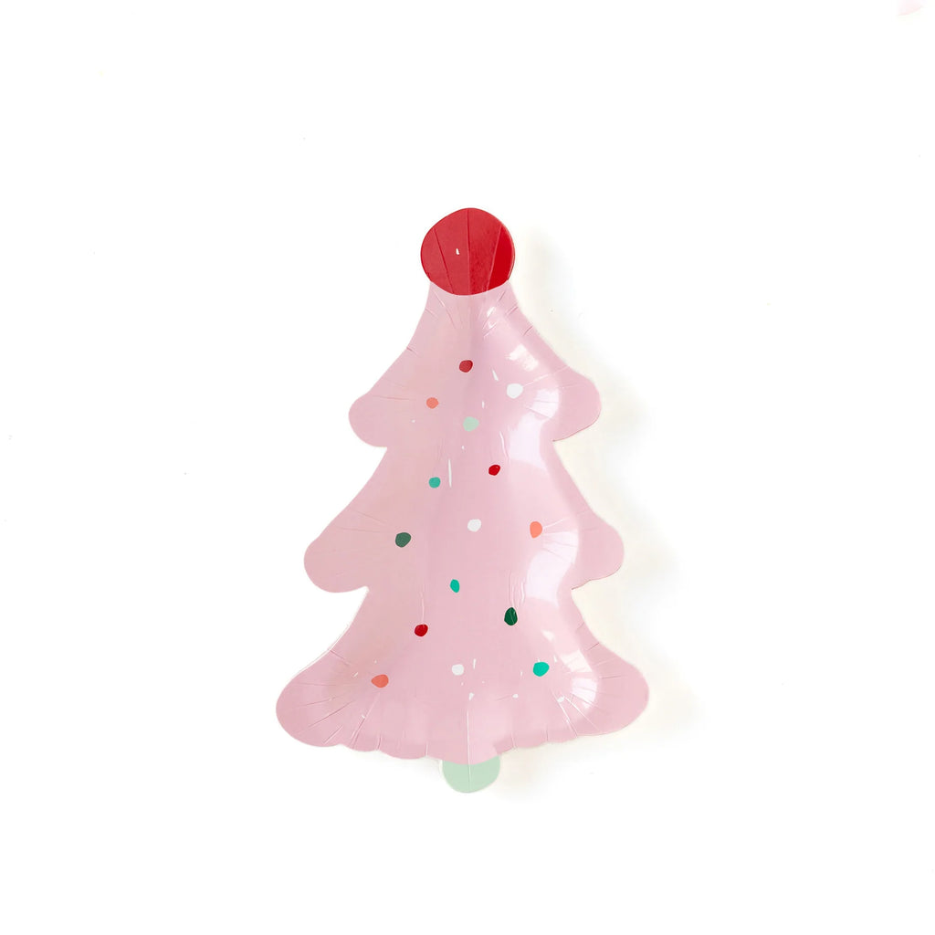 FROSTING TREE 9" CHRISTMAS PAPER PLATES - 8 CT