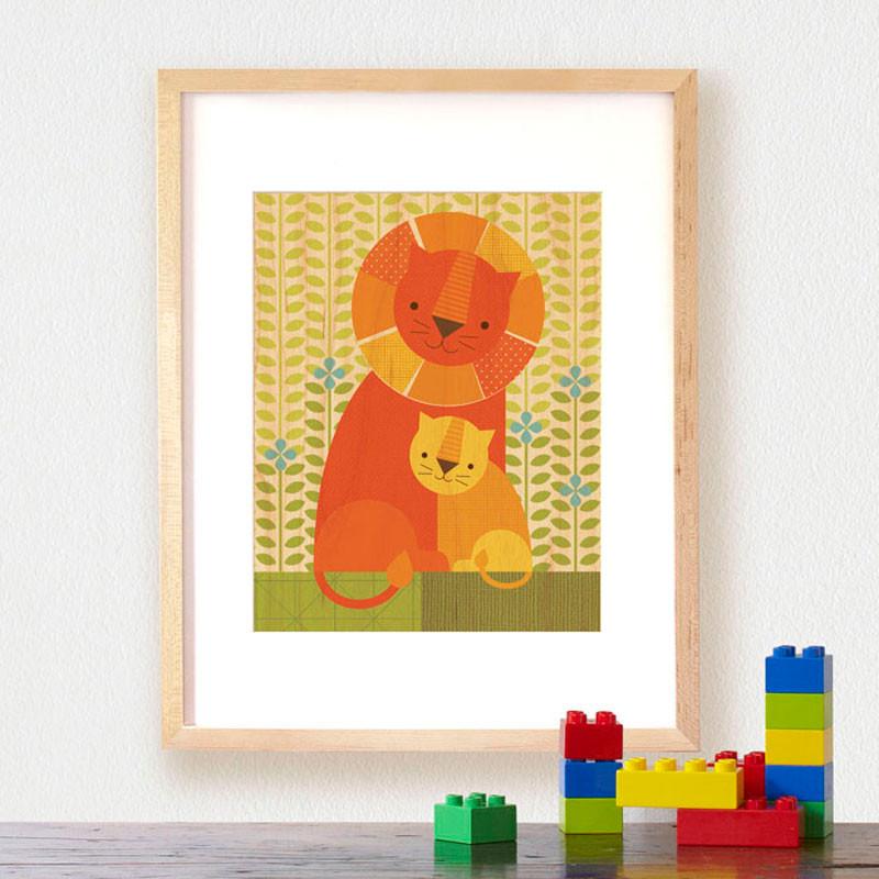 LION BABY PRINT - FRAMED