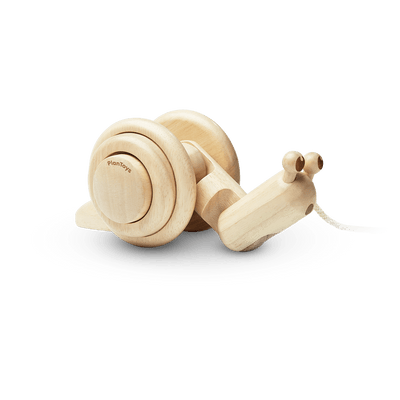 PULL ALONG SNAIL - NATURAL