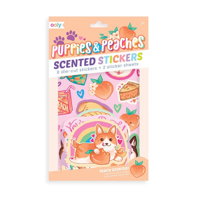 SCENTED SCRATCH STICKERS: PUPPIES AND PEACHES