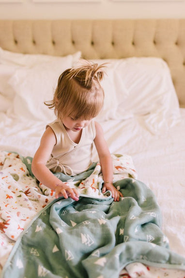 MUSLIN QUILT BLANKET - FOREST FRIENDS