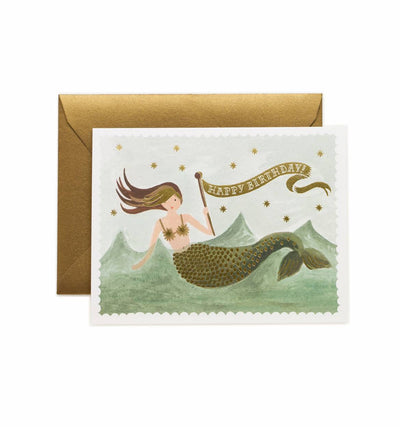 VINTAGE MERMAID BIRTHDAY CARD