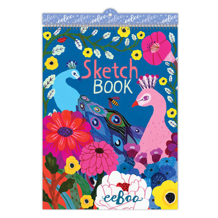 PEACOCK & FLOWERS SKETCHBOOK