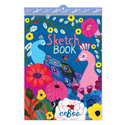PEACOCK & FLOWERS SKETCHBOOK