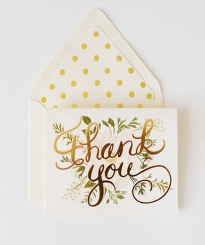 GOLD & BLUSH THANK YOU CARD